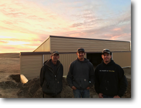 More of the hangar construction crew: Jay, Brad and Harvey (R-L).