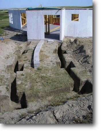 Footings for the south porch.