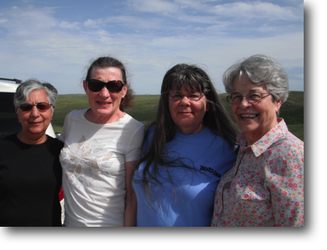 Half of the Tipi Sisters returned this summer: Mom, Ann, Phyllis and Fee (R-L).